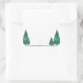 Grüne Baumkleber Quadratischer Aufkleber (Tasche)
