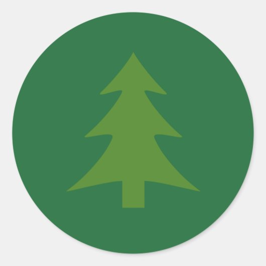 Grüne Baumkleber Runder Aufkleber (Vorderseite)