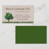 Grüne Baumlandschaft Treppendienst Visitenkarte (Vorne/Hinten)