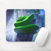 Grüne Baumpython (A) Mousepad (Mit Mouse)