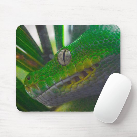 Grüne Baumpython (B) Mousepad (Mit Mouse)