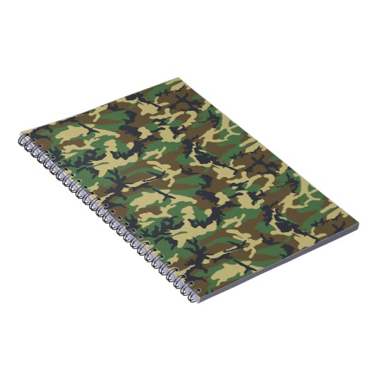 Grüne Baumrinde Camouflage Geschenk für Vater Notizblock (Rechte Seite)
