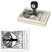 Grüne Baumsprichwort-Briefmarke Gummistempel (Stempel)