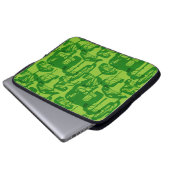 Grüne Baumstruktur Laptopschutzhülle (Vorne Knopf)