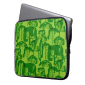 Grüne Baumstruktur Laptopschutzhülle (Vorderseite Links)