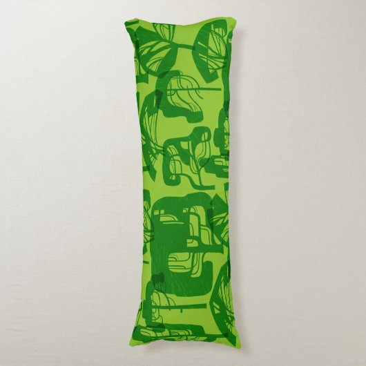 Grüne Baumstruktur Seitenschläferkissen (Vorderseite Vertikal)