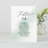 Grüne, bedruckbare Siteübersicht Einladung (Stehend Vorderseite)