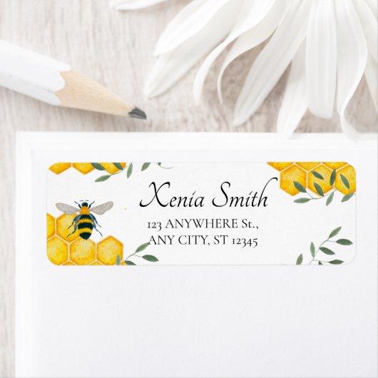 Grüne Bee Simple Ästhetische Honeycomb Rückkehr (Insitu)