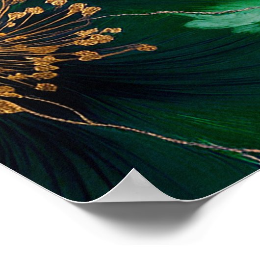 Grüne Beerdigung Foto-Zeichen Poster (Ecke)