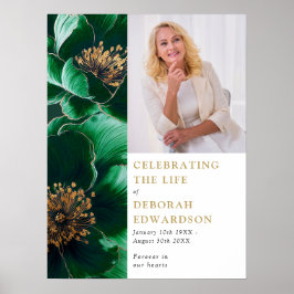 Grüne Beerdigung Foto-Zeichen Poster