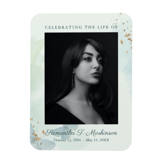 Grüne Beerdigungsleistungen für Schmetterlinge Magnet (Vertikal)