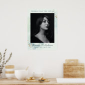 Grüne Beerdigungsleistungen für Schmetterlinge Poster (Küche)