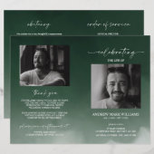 Grüne Beerdigungsreihenfolge des Dienstfaltenprogr (Vorne/Hinten)