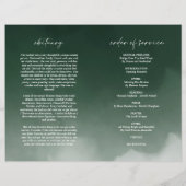 Grüne Beerdigungsreihenfolge des Dienstfaltenprogr (Rückseite)