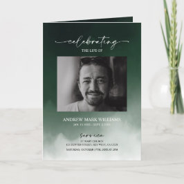 Grüne Beerdigungsreihenfolge des Dienstfaltenprogr Karte