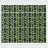 Grüne Beere, Gemüse Geschenkpapier (Flach)