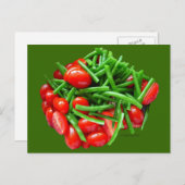 Grüne Beere und Tomaten Postkarte (Vorne/Hinten)