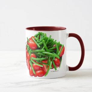 Grüne Beere und Tomaten Tasse