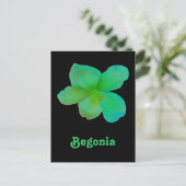 Grüne Begonia individuell anpassbare Postkarte (Stehend Vorderseite)