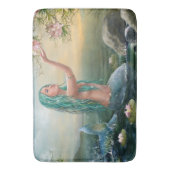 grüne behaarte Meerjungfrau Badematte (Vorderseite Vertikal)