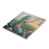 grüne behaarte Meerjungfrau Fliese (Seite)