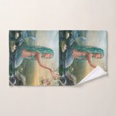 grüne behaarte Meerjungfrau Handtuch (Handtuch)