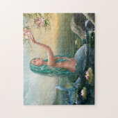 grüne behaarte Meerjungfrau Puzzle (Vertikal)