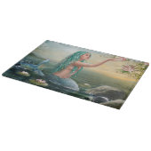 grüne behaarte Meerjungfrau Schneidebrett (Ecke)