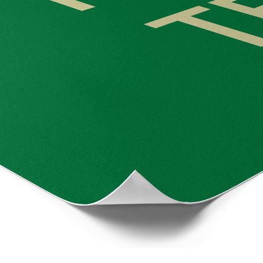 Grüne behalten Plakatvorlage | Anpassbar Poster (Ecke)