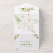 Grüne Beige Blumenhochzeit Einladung UAWG ALL IN O (Außenbereich)