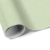 Grüne Beige Leinen-Imitat-Stofftextur Geschenkpapier (Rolleneckpunkt)
