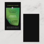 Grüne beigefügte Anmerkung schwarze benutzerdefini Visitenkarte (Vorne/Hinten)