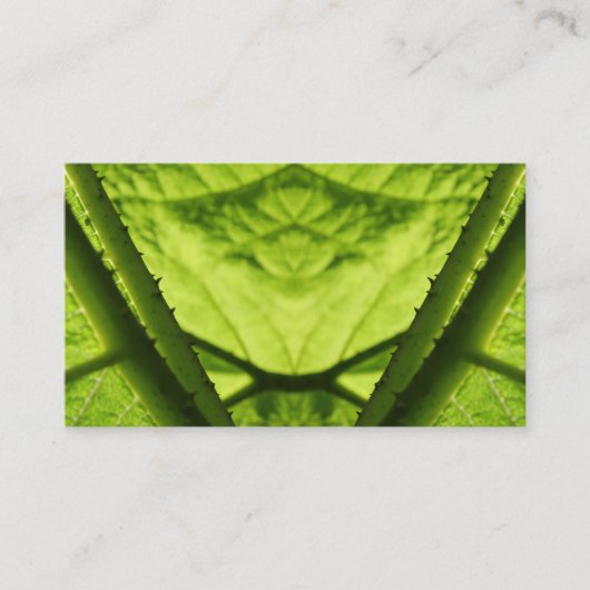 Grüne belaubte Digital Art. Visitenkarte (Vorderseite)