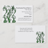 Grüne belaubte Reben entwarfen Visitenkarte (Vorne/Hinten)