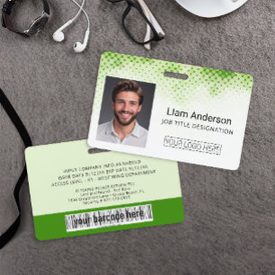 Grüne benutzerdefinierte Mitarbeiter-Foto-ID-Karte Ausweis
