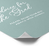 Grüne Beratung für das Grad-Zeichen Poster (Ecke)