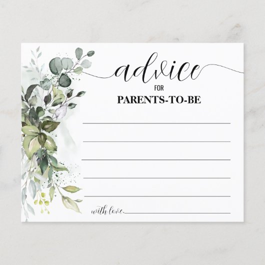 Grüne Beratung für Mama & Vater Kinderduschkarte Flyer (Vorne)