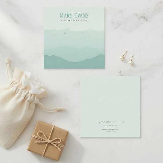 Grüne Berge Ohrwurfkarte Quadratische Visitenkarte