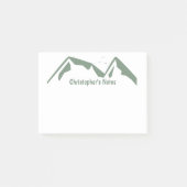 Grüne Berge Post-it Klebezettel (Vorderseite)
