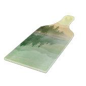 Grüne Berge und Waldlandschaft Schneidebrett (Ecke)