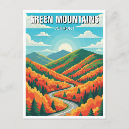 Grüne Berge Vermont Fall Foilage Postkarte