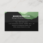 Grüne Berge, Wandern und Klettern Visitenkarte (Rückseite)