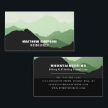 Grüne Berge, Wandern und Klettern Visitenkarte<br><div class="desc">Grüne Business Cards für Mountain,  Wandern und Klettern beim Business Card Store.</div>