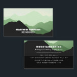 Grüne Berge, Wandern und Klettern Visitenkarte<br><div class="desc">Grüne Business Cards für Mountain,  Wandern und Klettern beim Business Card Store.</div>