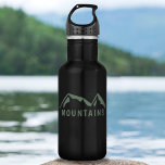 Grüne Berge Wasserflasche<br><div class="desc">Eine Wasserflasche für die Liebhaber von Abenteuern im Freien,  mit grünen Bergen und einem anpassbaren Text! Eine schöne Geschenkidee zum Geburtstag eines Freundes,  der Lieben Wandern oder Vatertag!</div>