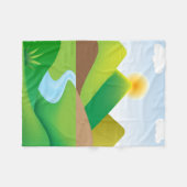 Grüne Berglandschaft mit Fluss Fleecedecke (Vorderseite (Horizontal))