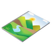 Grüne Berglandschaft mit Spiral Foto Notebook Notizblock (Linke Seite)