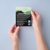Grüne Berglandschaft, Wandern & Klettern Werbung Flyer (Gruppe)