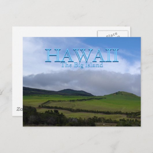 Grüne Berglandschaften auf Hawaii Postkarte (Vorne/Hinten)
