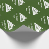 Grüne Bergspitzen-Logos personalisiert Geschenkpapier (Ecke)